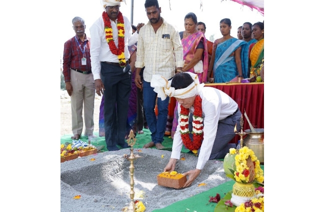 Delta India Holds Brick Laying Pooja Ceremony at Kurubarapalli Government Higher Secondary School