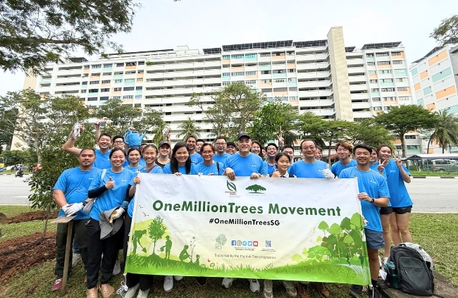 Delta Singapore Volunteers Plant 50 Native Trees for a Greener Future