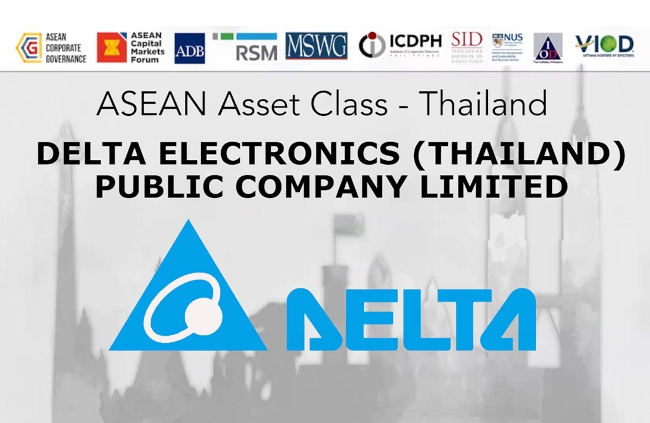Delta Thailand in ASEAN Asset Class by the ASEAN CG Scorecard Project for Corporate Governance Excel