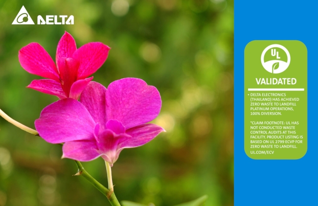 Delta Electronics Thailand Gets UL Environment Zero Waste to Landfill Validation for Sustainable Was