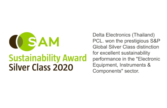 Delta Thailand Climbs S&P Global SAM Rankings With Silver Class Sustainability Award 2020