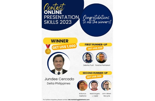 Congratulations to the Winners of The Online Presentation Skills Contest 2023!